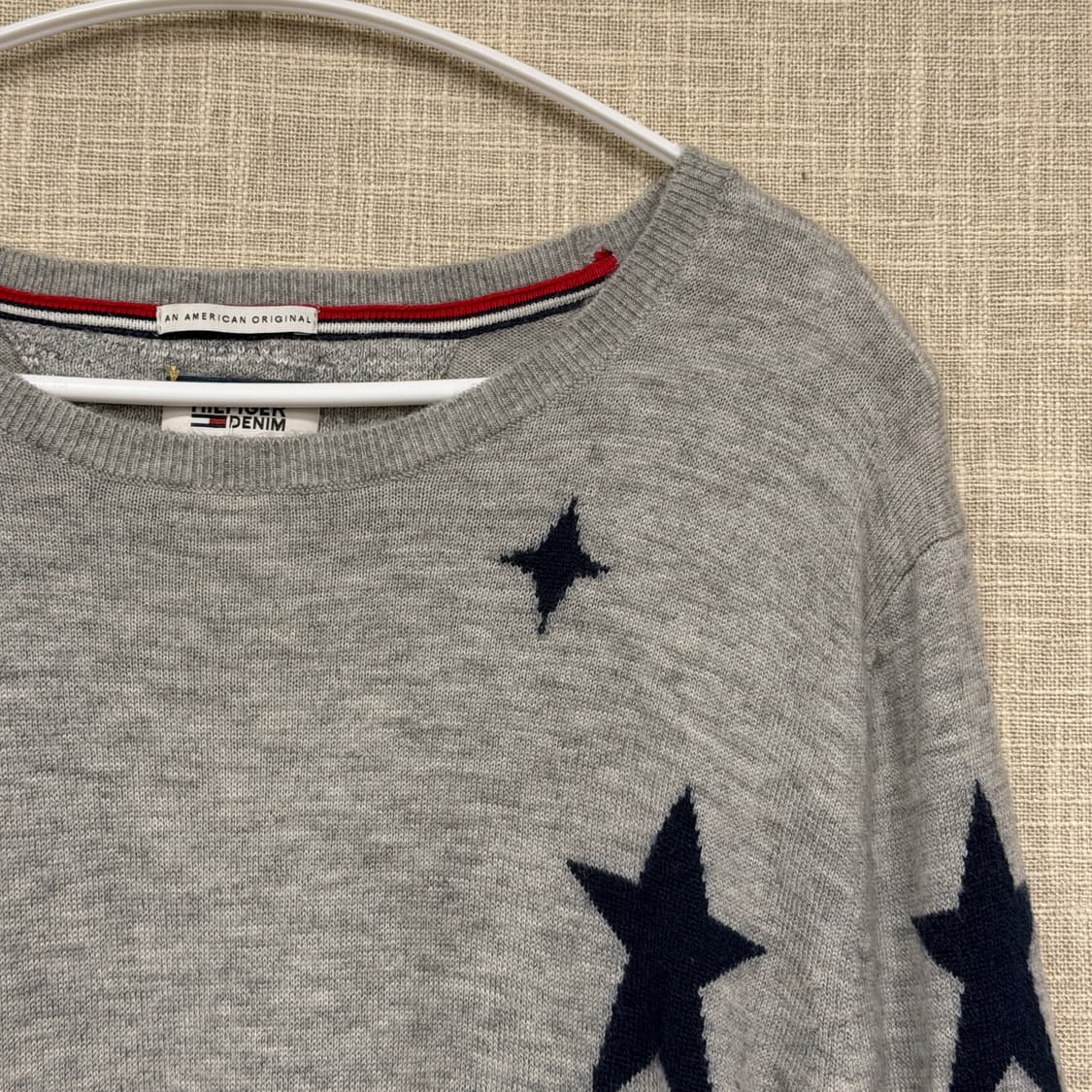 타미힐피거 별 패턴 울 니트 M 그레이 (w) 상품이미지2