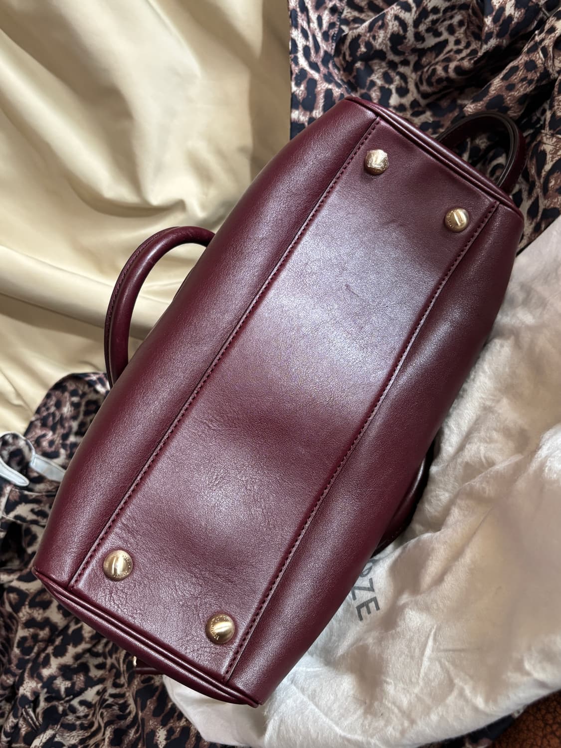 vintage louis quatorez wine leather bag 상품이미지4