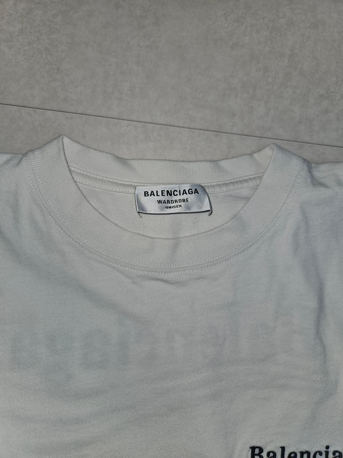 발렌시아가 웨이브 로고 자수 반팔티셔츠  Xs Unisex  상품이미지7