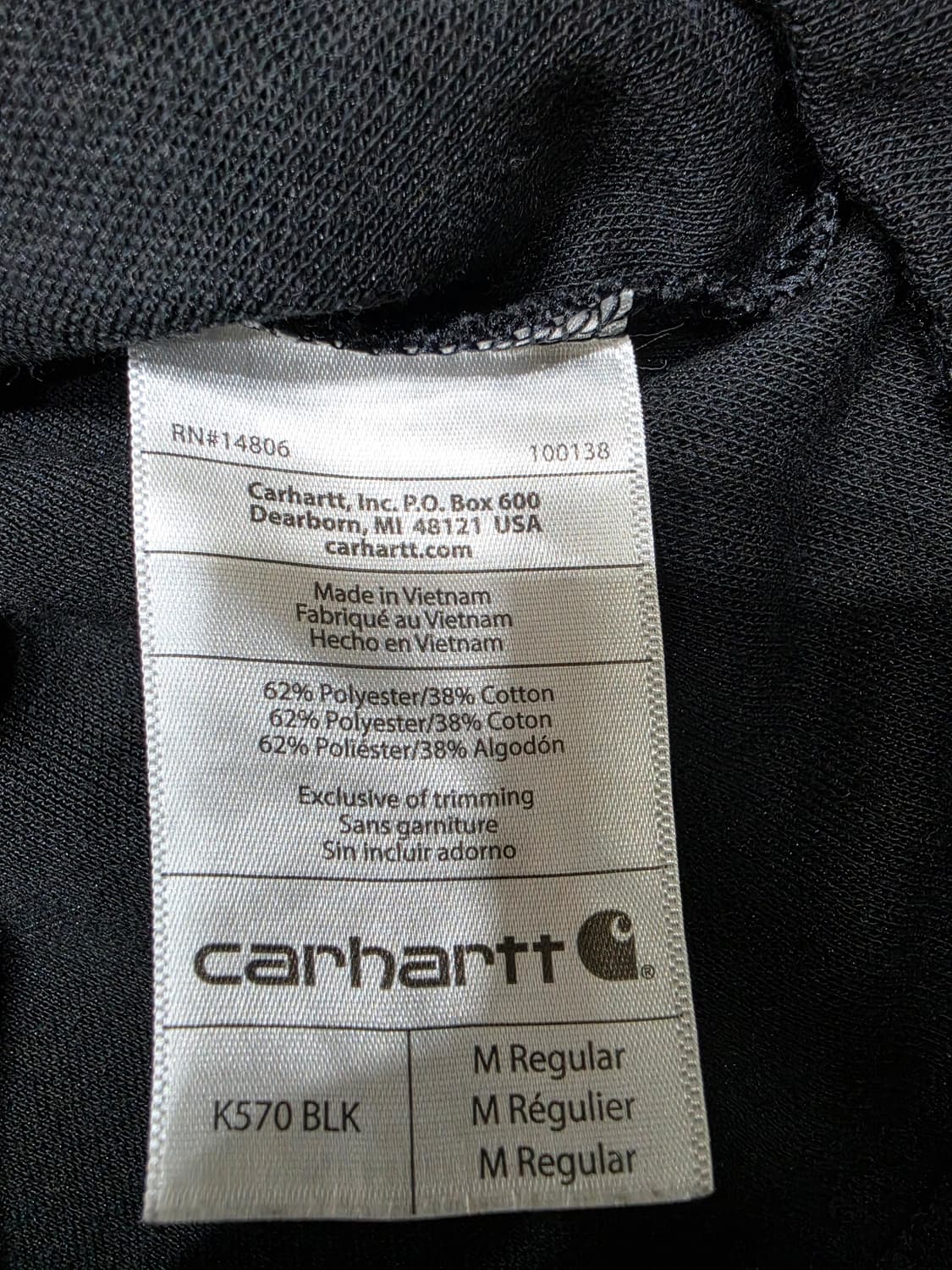 칼하트 오리지널핏 폴로 PK 카라 반팔티 M 상품이미지5