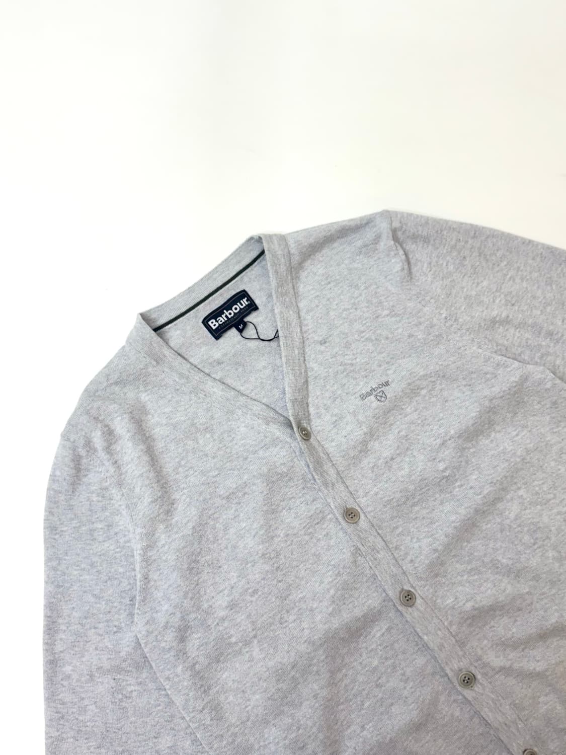 Barbour 바버 브이넥 그레이컬러 가디건 상품이미지2