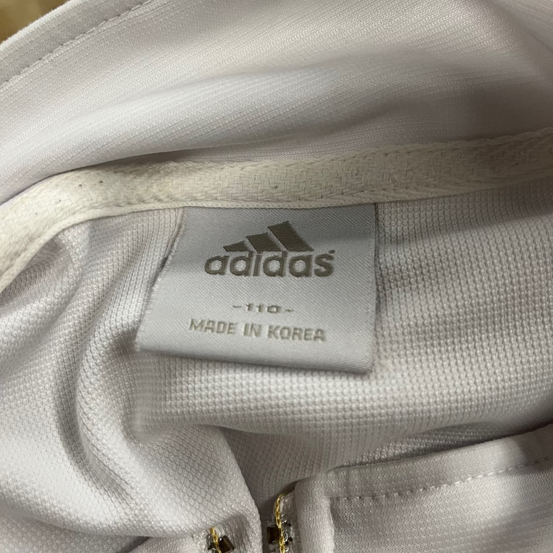 아디다스 화이트 골드 흰골 흰금 져지 트랙탑 110 상품이미지5