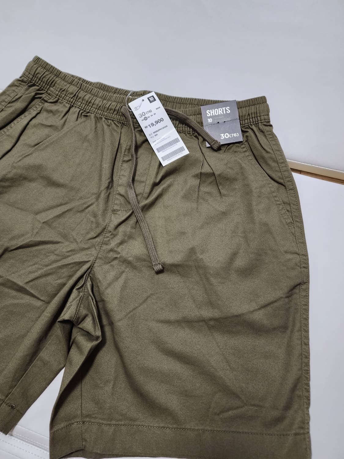 탑텐밴딩반바지30사이즈카키 상품이미지2
