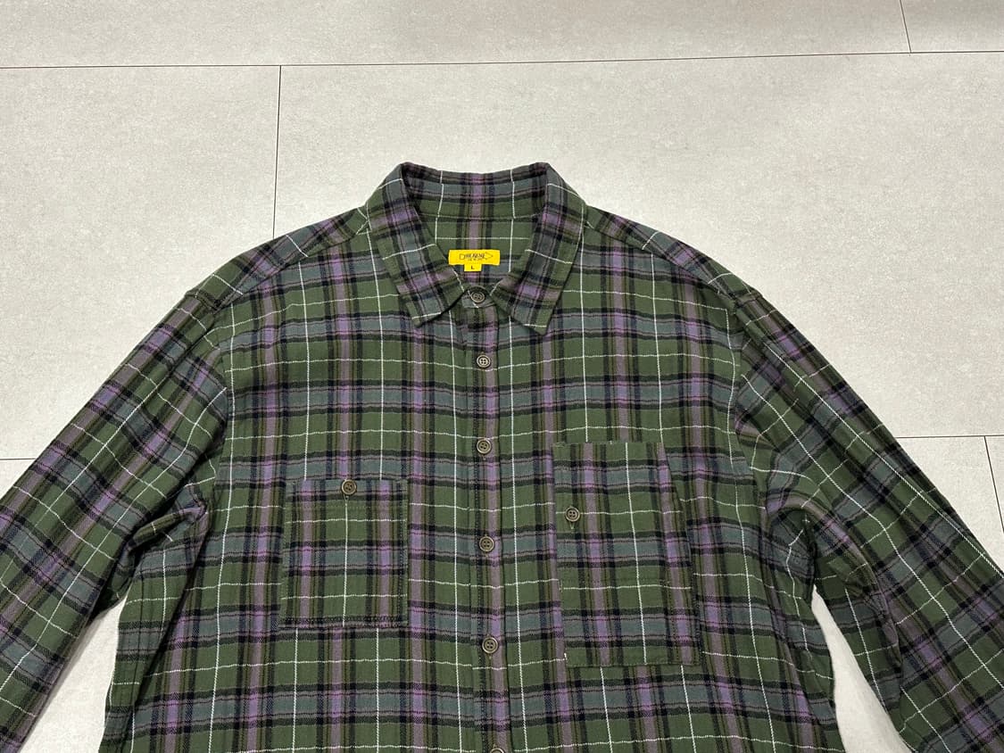 [L] 더레스큐 플란넬 테디 셔츠 올리브 믹스 상품이미지3