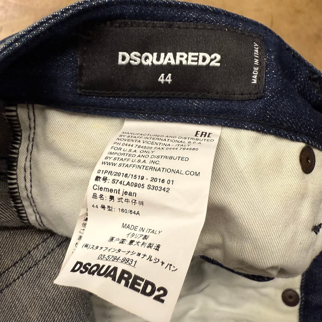 [정품/44] DSQUARED2 스플래터 데님 청바지 b15 상품이미지4