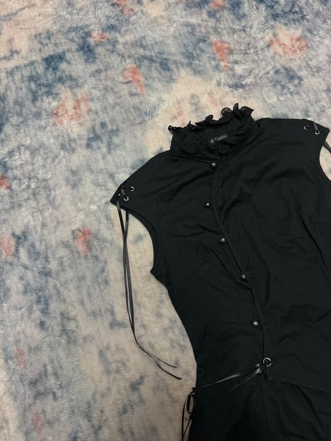 Bodyline lace up sleeveless jacket 상품이미지3