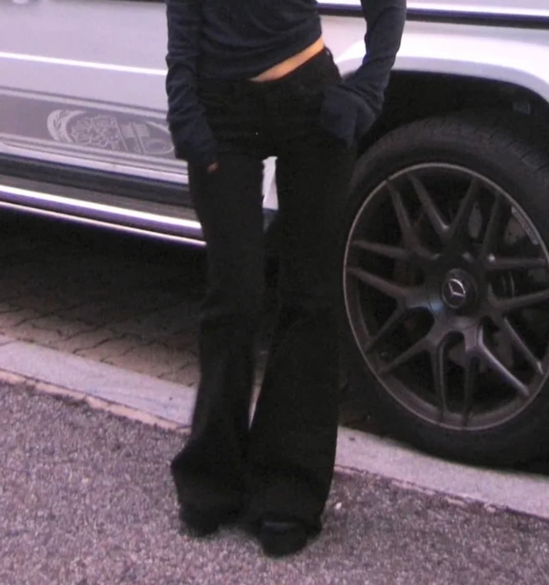 도프 oot 골반 셔링 부츠컷 팬츠  상품이미지2