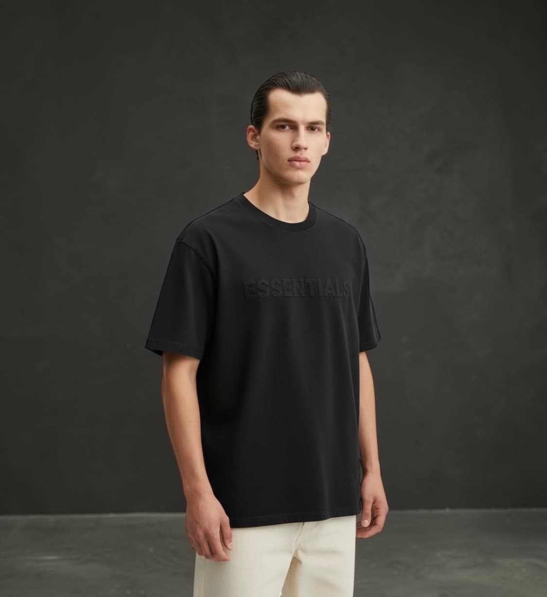 L/ 피어오브갓 에센셜 프론트 로고 반팔 상품이미지1
