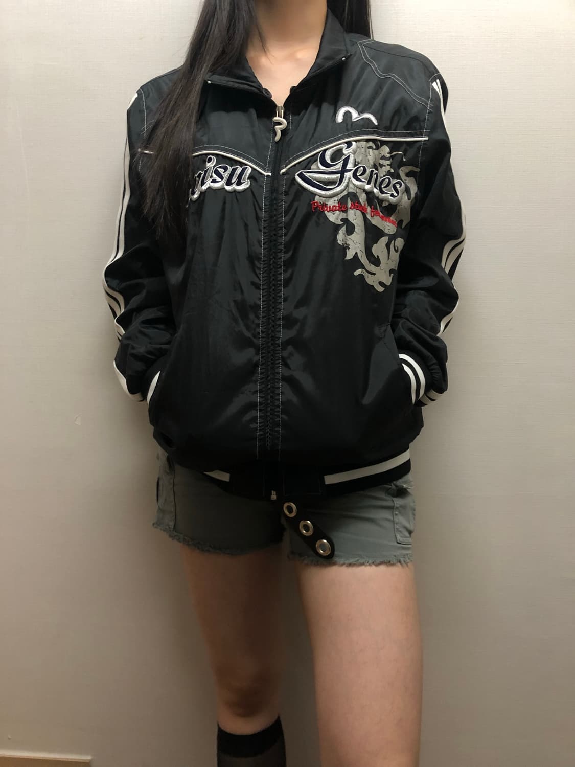 빈티지 에비수 블랙 펑크 자켓 상품이미지5