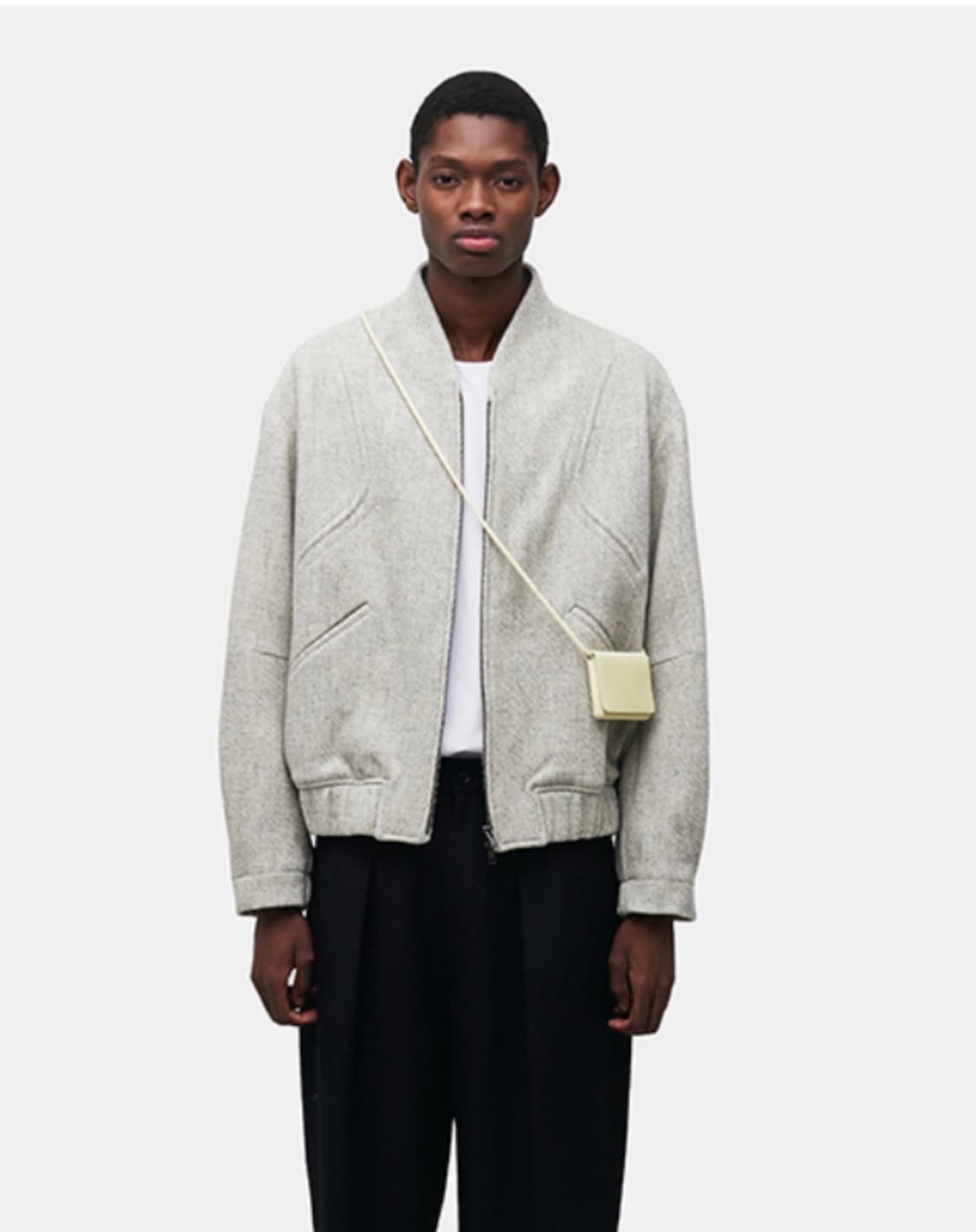 [M]쿠어 헤링본 울 블루종 자켓 상품이미지2