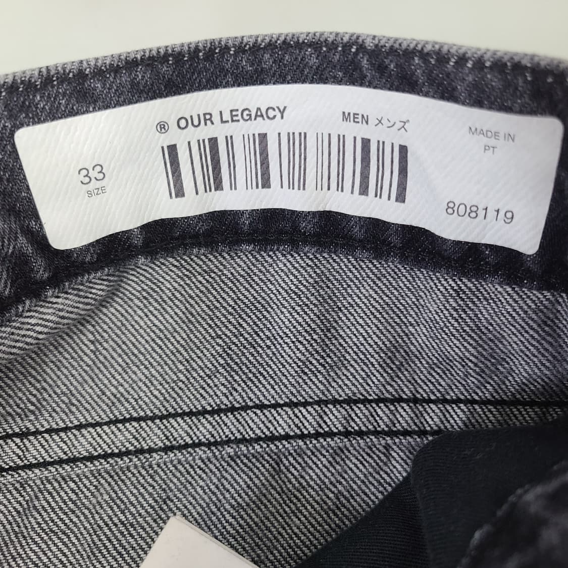 아워레가시 써드컷 슬래시 데님 블랙 33 상품이미지7