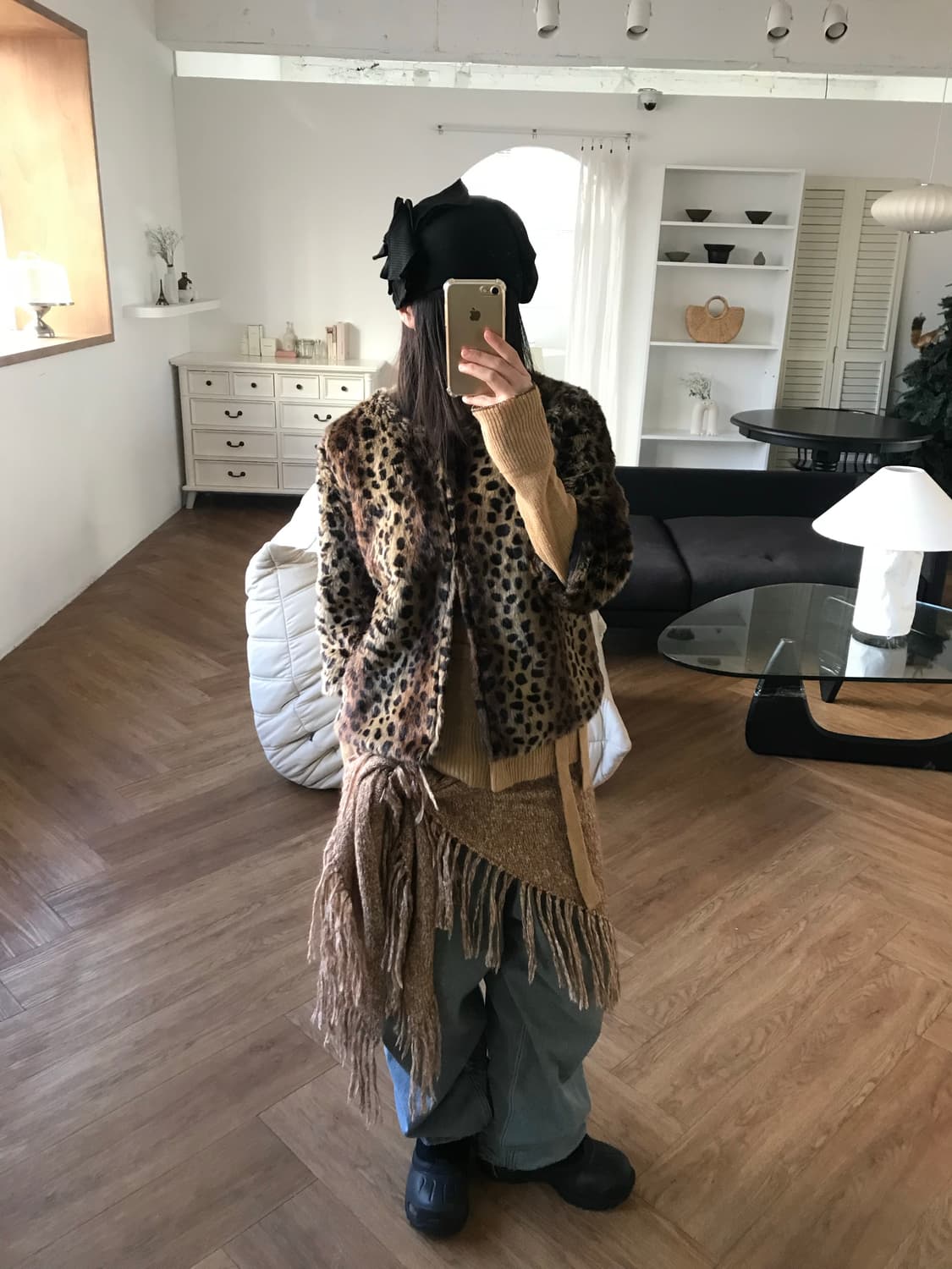 vintage pattern fur jacket 상품이미지4