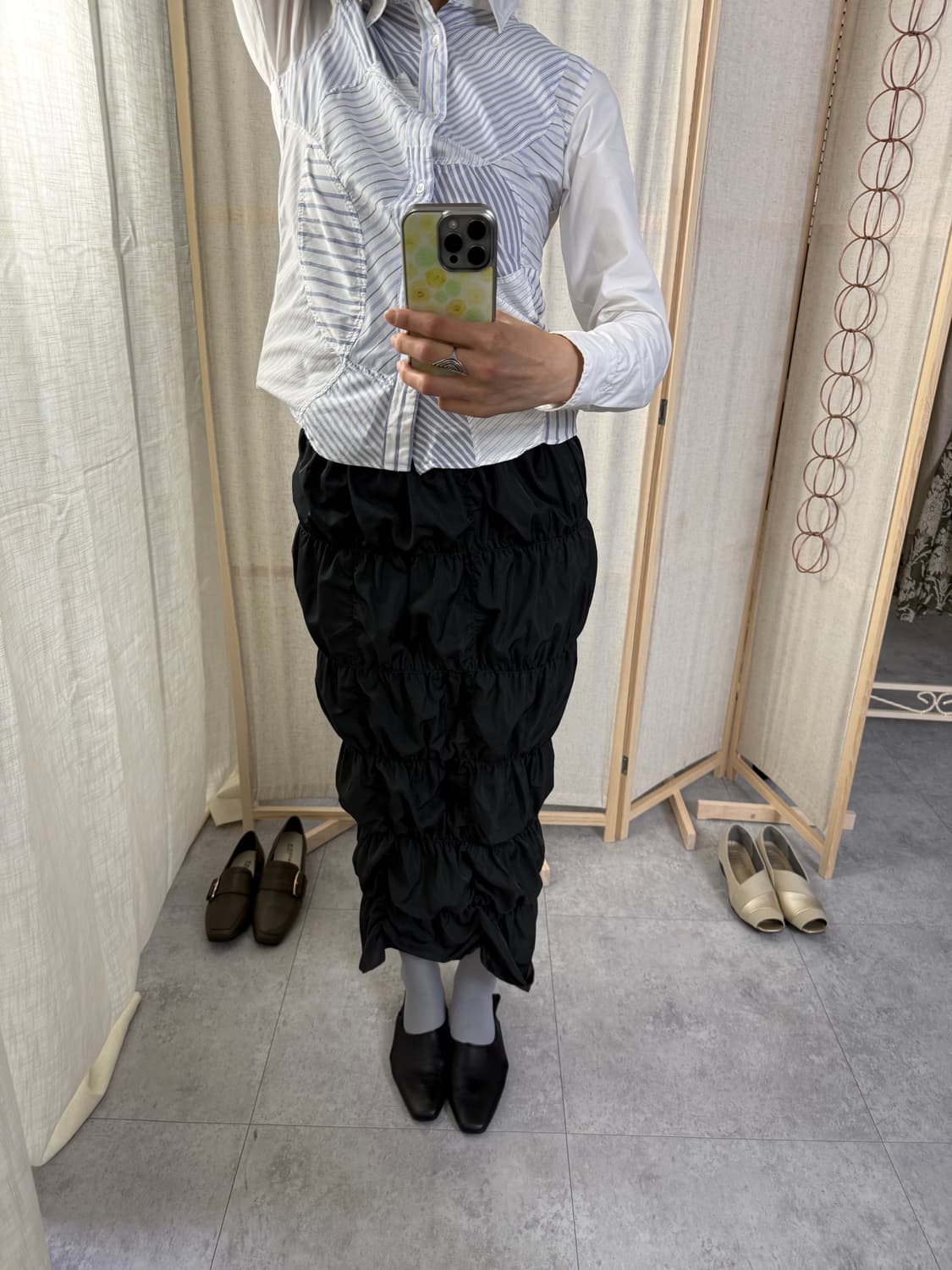 Forksy 링클 롱스커트 상품이미지2