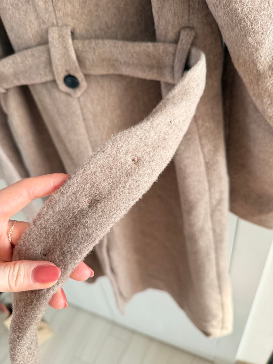 FILIFILO 울 100% 베이지 코트 M사이즈 상품이미지4