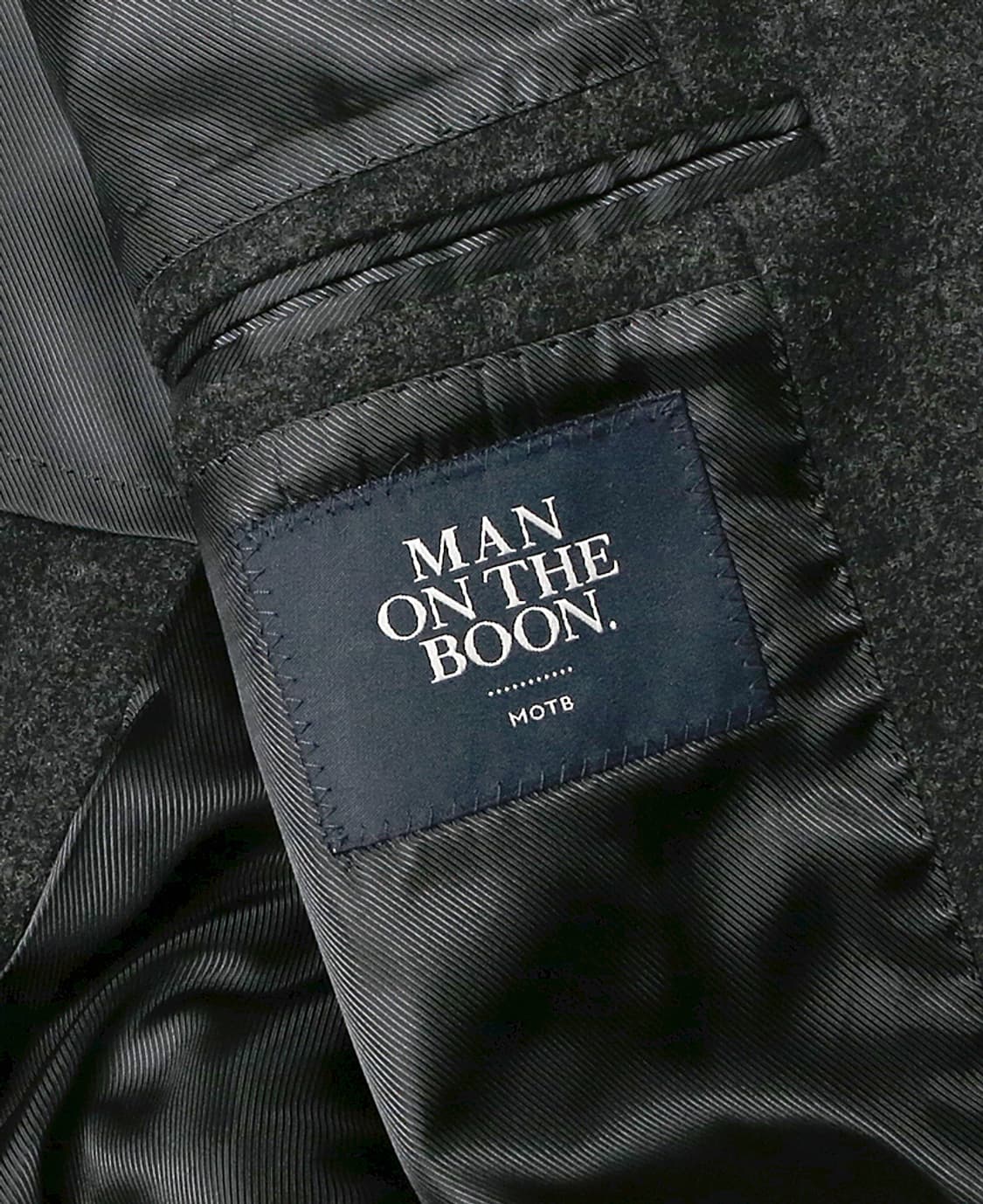 맨온더분 [Man On The Boon] 울 차콜 그레이 싱글 코트 상품이미지5