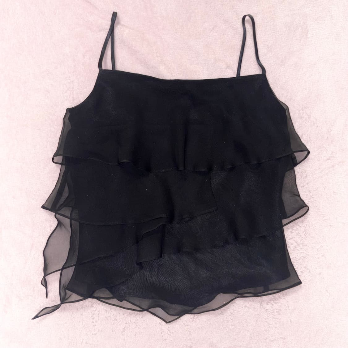 캉캉 쉬폰 러플 글리터 슬리브리스 상품이미지1