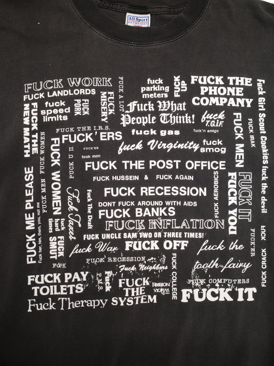 90‘s Fxck 아트워크 티셔츠 상품이미지2