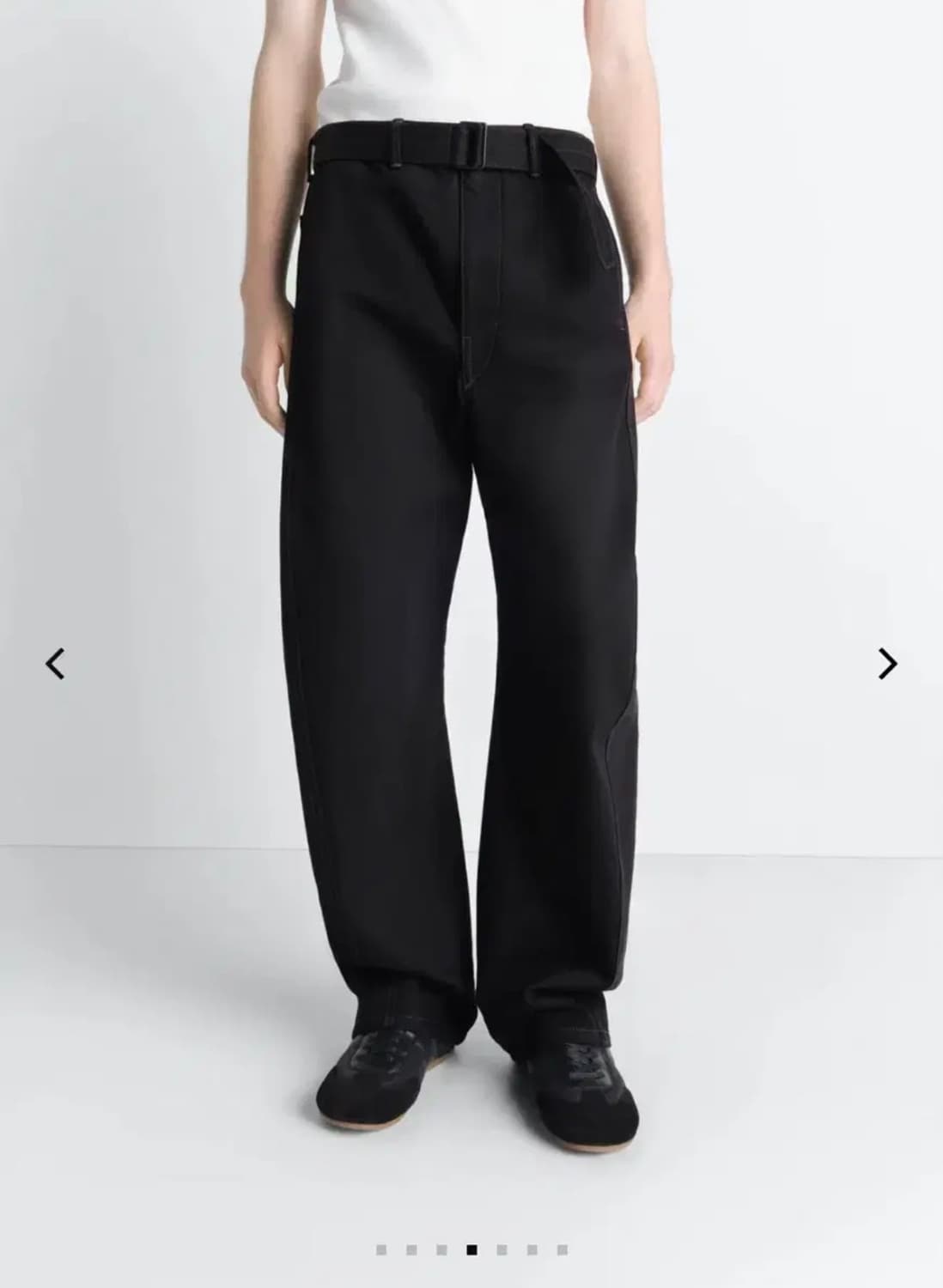 르메르 26ss 트위스티드 벨티드 팬츠 \ 블랙 데님 L 상품이미지1