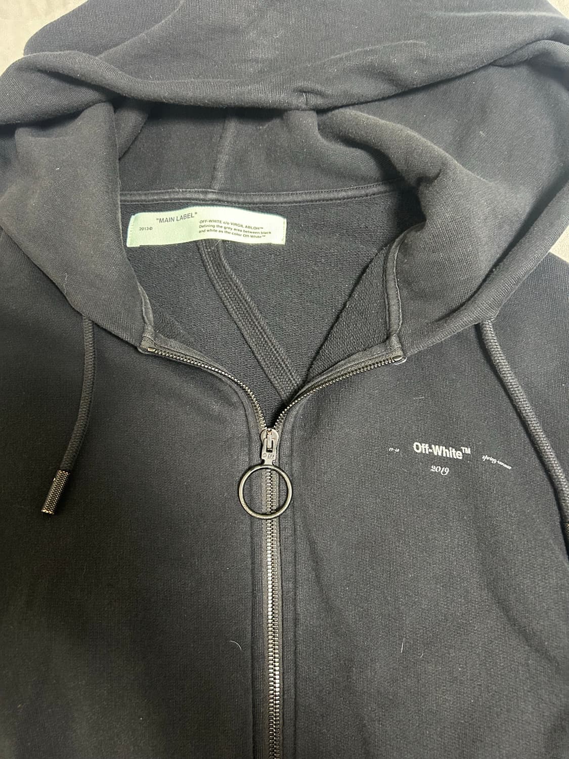 오프화이트 유화 후드집업 상품이미지6