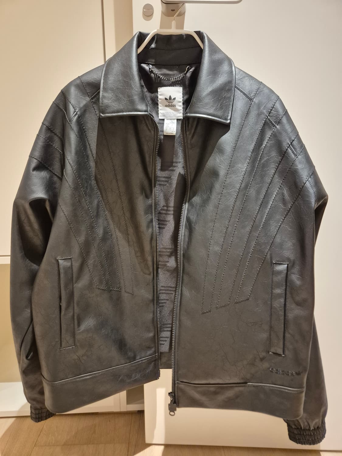 아디다스 블랙 가죽 자켓 M 상품이미지1