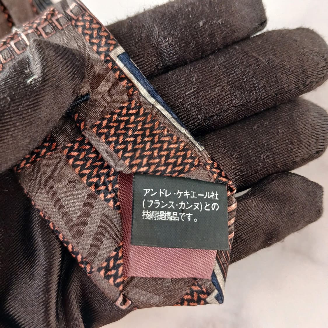 앙드레 게키에르 실크 모자이크 넥타이 9.5cm A+등급 A19218
 상품이미지8