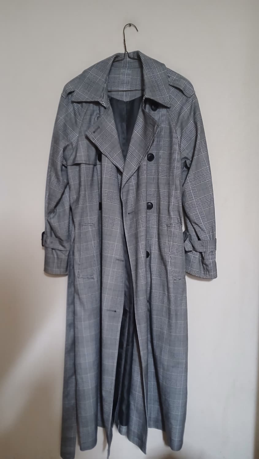 스파오 SPAO 체크 패턴 롱 트렌치 코트 자켓 재킷 점퍼 여성 아우터 상품이미지4