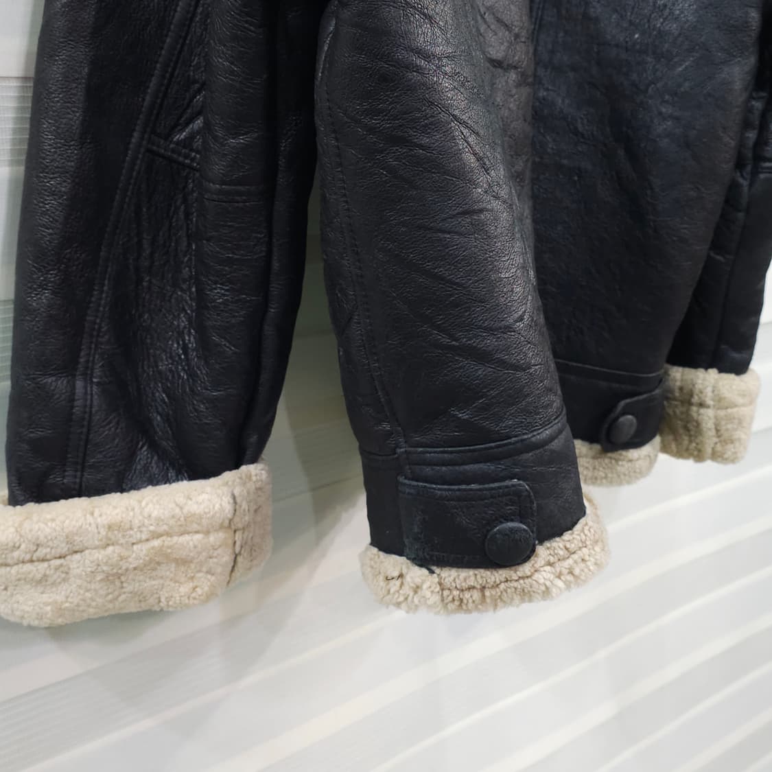 빈티지 양가죽 양털 무스탕 자켓- 100-105정도 상품이미지7