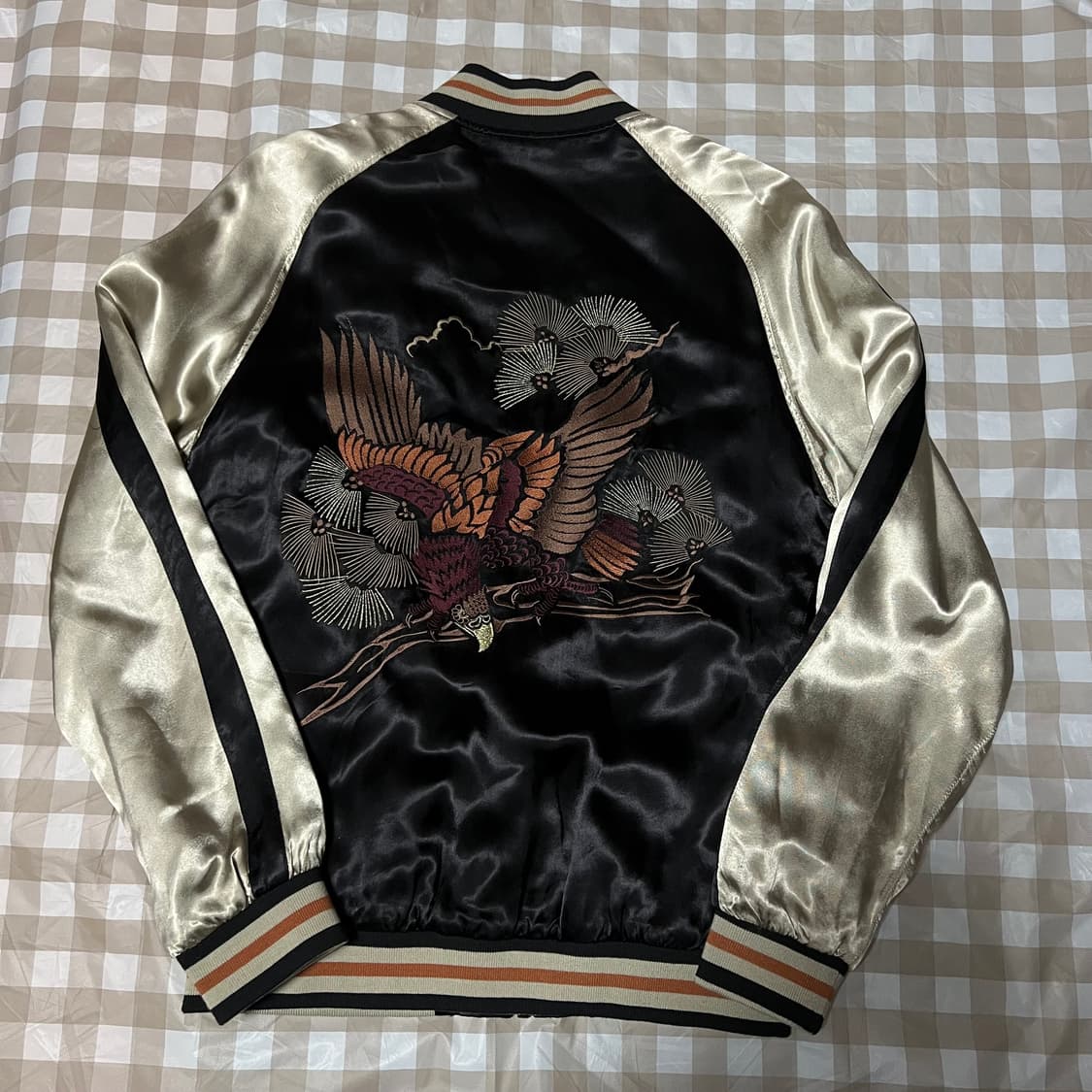 자라 독수리 스카쟌 M 자켓 블랙 골드 자수 자라맨 상품이미지3