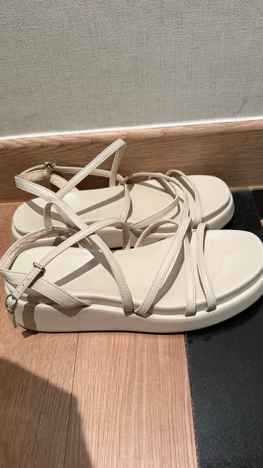 마크모크 스트랩 플랫폼 샌들 5cm 아이보리 상품이미지2