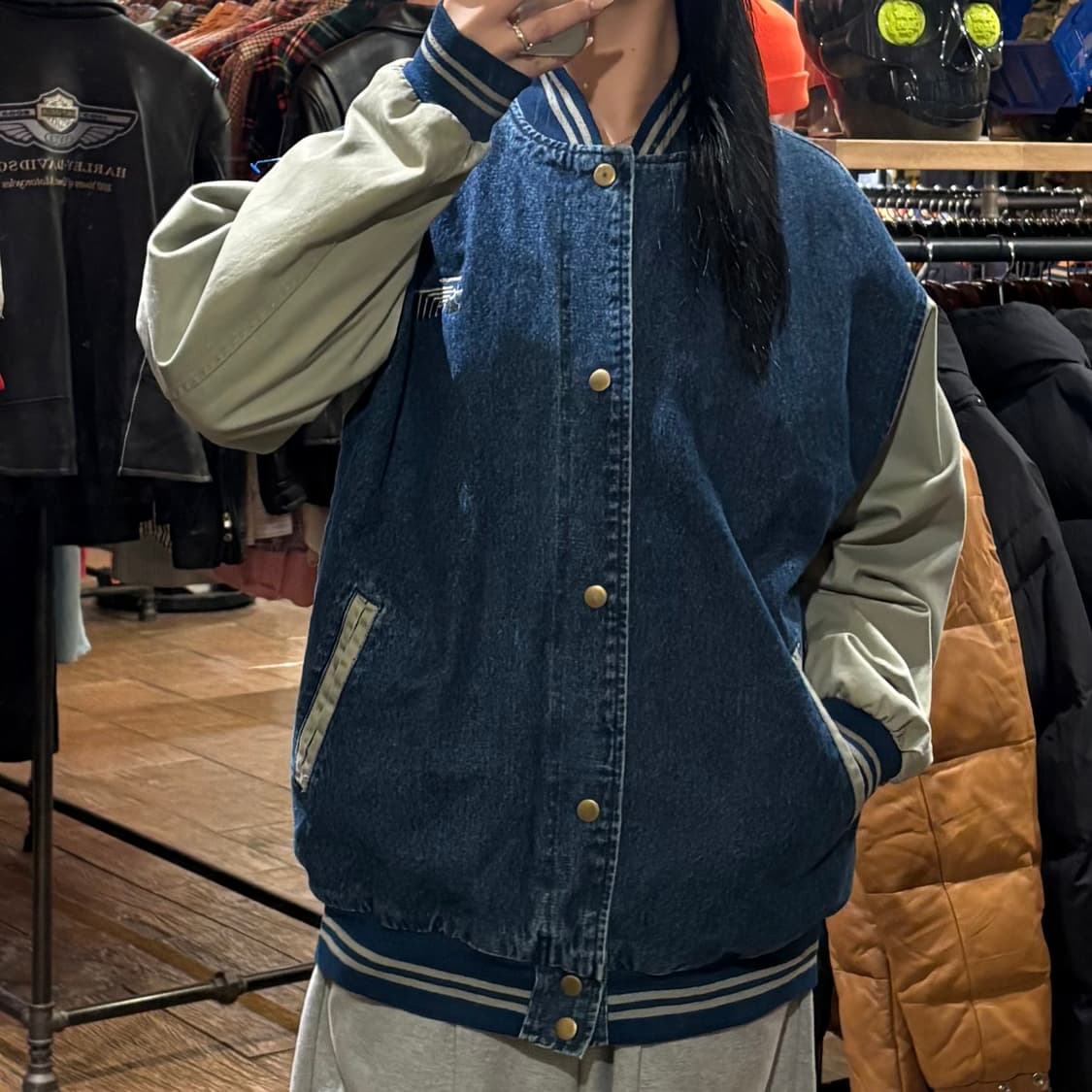 [HI] VTG 데님바시티 자켓 아이보리 상품이미지2