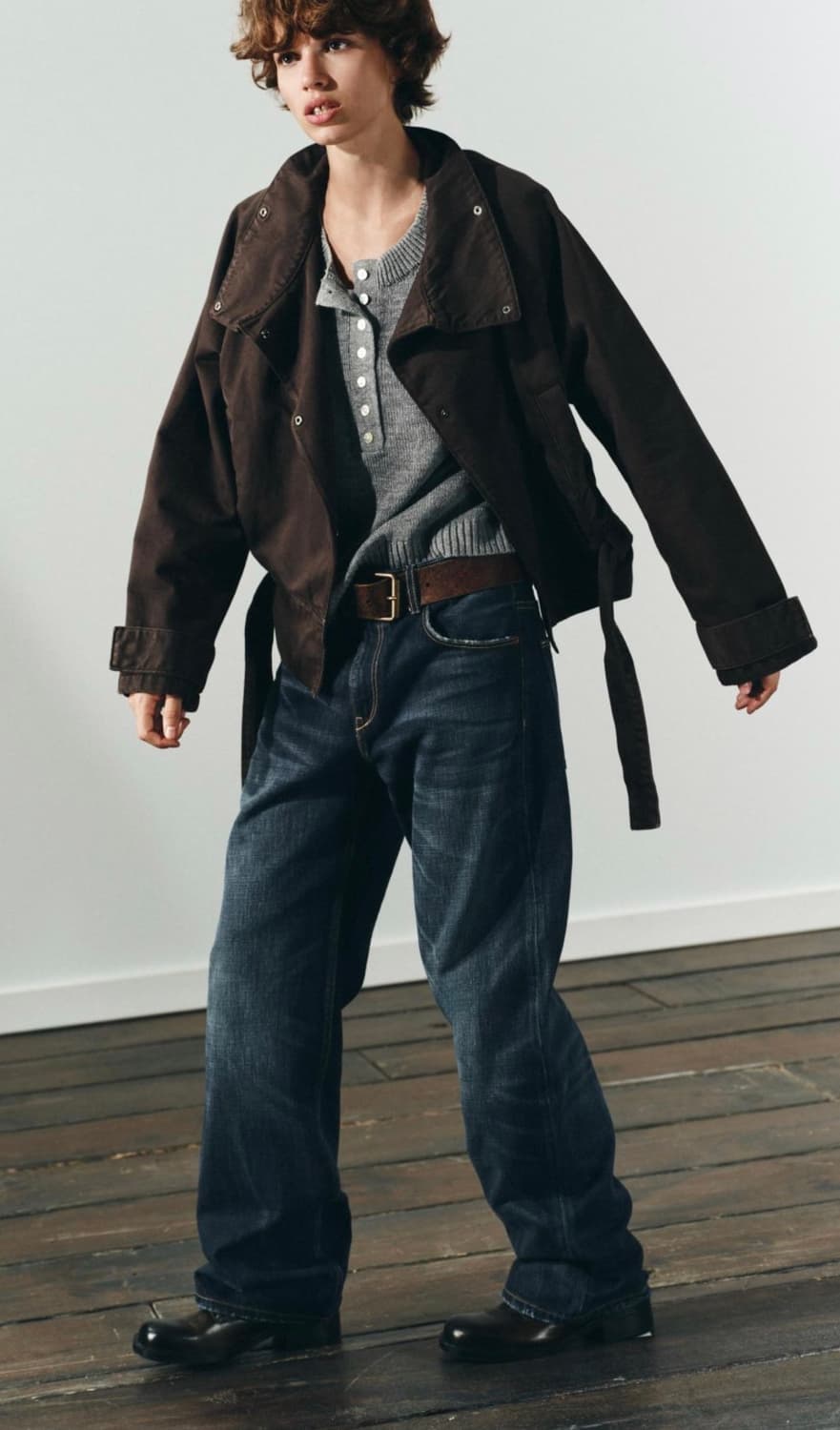 자라 벨트 코튼 자켓 상품이미지8