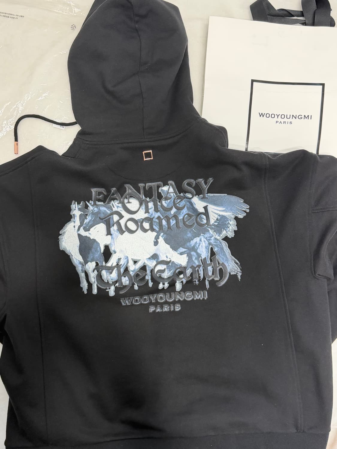 [새상품급] 우영미 백로고 프린팅 후드티 50 상품이미지1