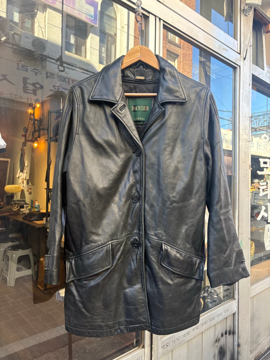 DANIER 클래식 램스 레더 하프코트  상품이미지2