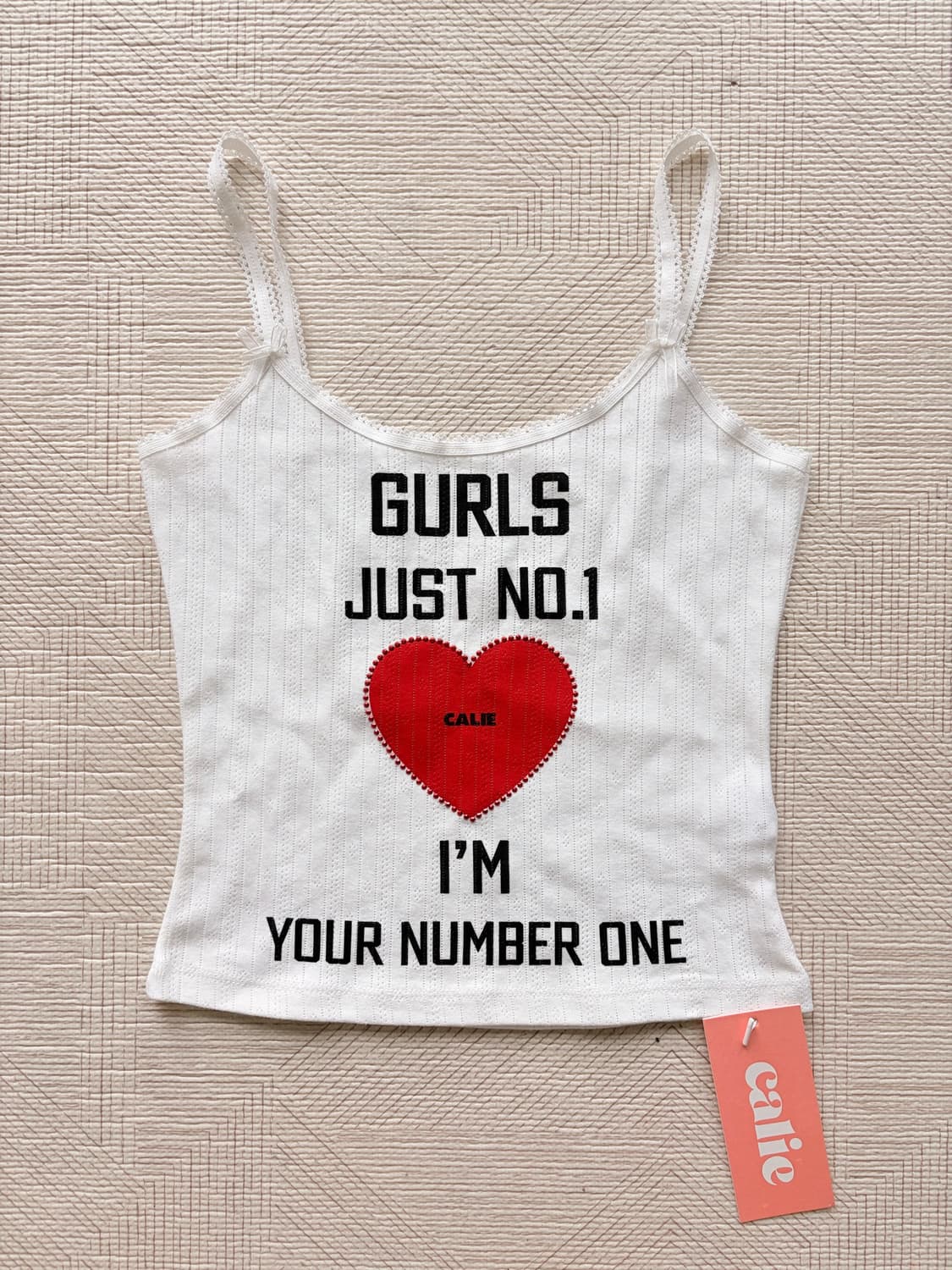 에즈이프캘리 gurls 슬리브리스 탑 화이트 상품이미지5