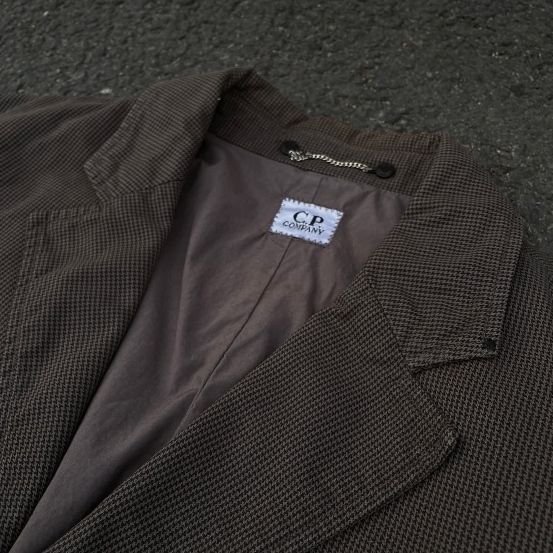 00s CP 씨피컴퍼니 아카이브 올드스쿨 브라운 체크 블레이저 자켓 L 상품이미지6