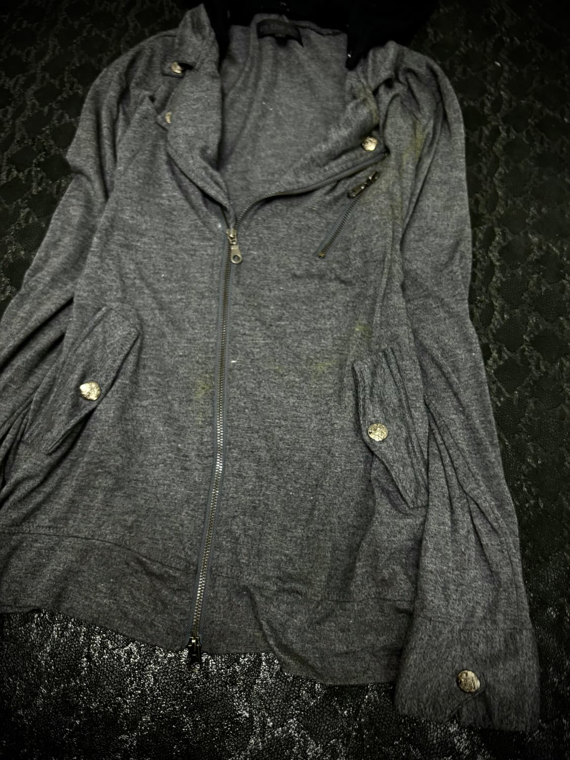 “IN THE ATTIC” 00’s Grey Side Zipper Hoo 상품이미지3