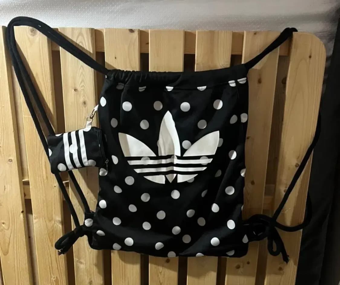 아디다스 오리지널 , 땡땡이 집업 리사이클 짐색 백 🤍 정품 제작 🤍 상품이미지4