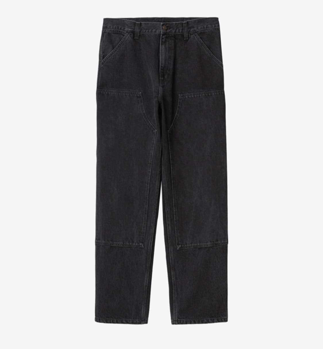 칼하트윕 더블니 팬트 스미스 블랙 워시드 상품이미지2