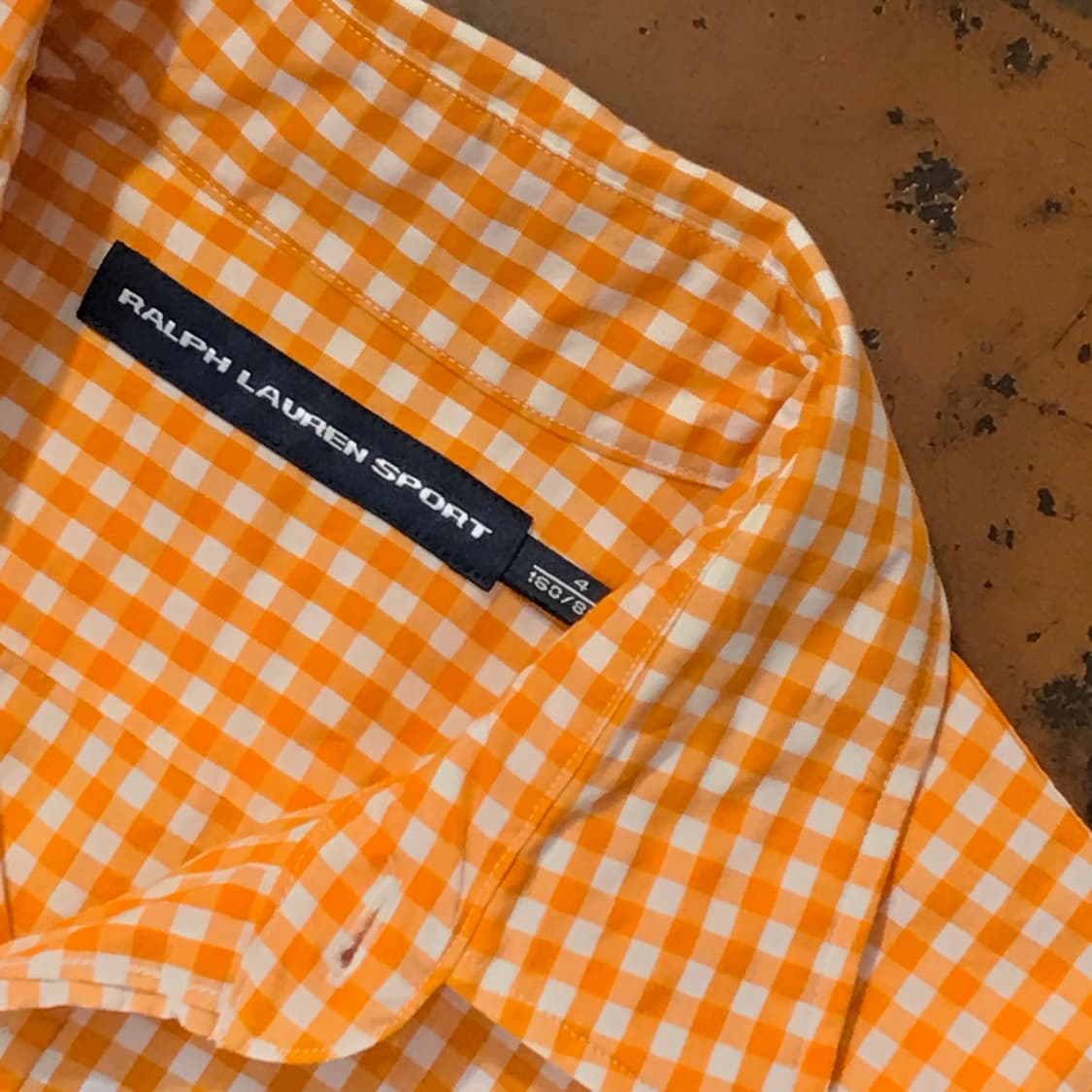 폴로랄프로렌 라이트 오렌지 깅엄 체크 셔츠 여성 55  상품이미지4
