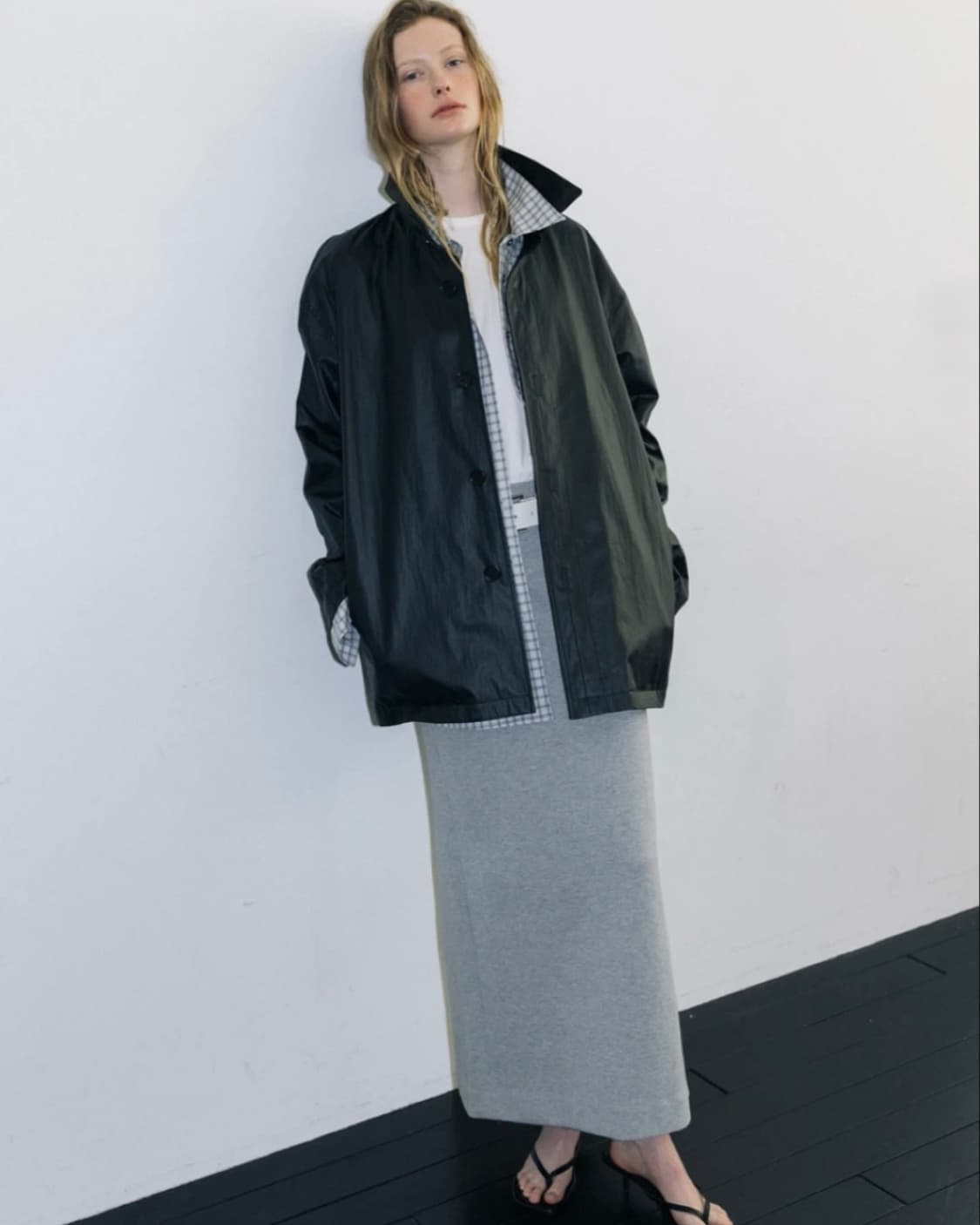 스튜디오테이블 jersey long skirt 그레이 S 상품이미지1