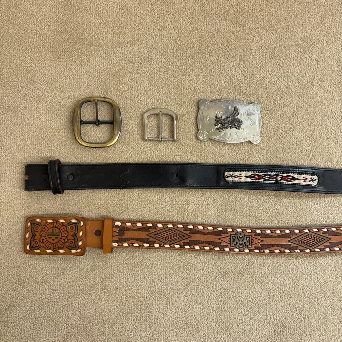 빈티지 브라스 톤 프레임 웨스턴 버클 상품이미지2