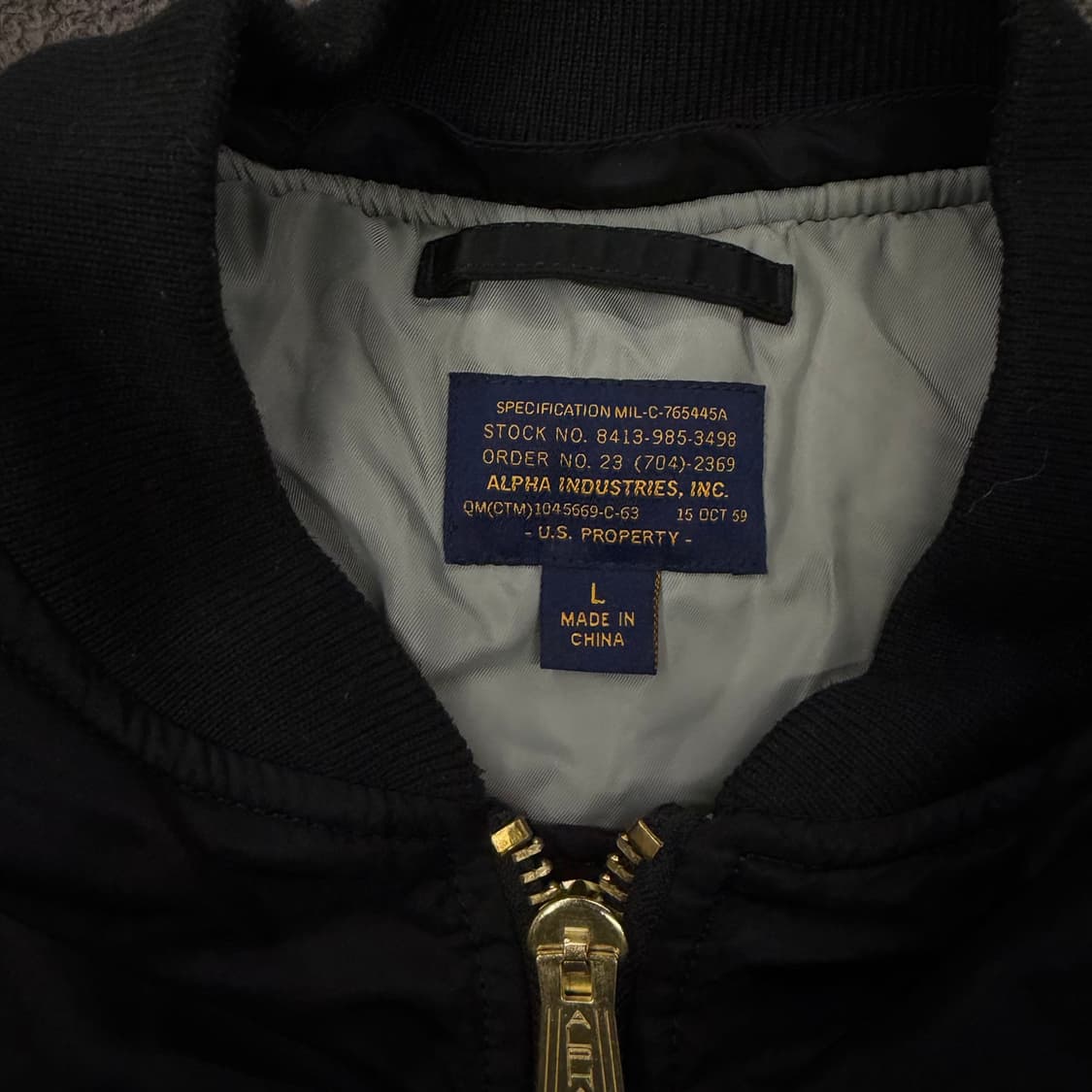 [ 정품/L ] 알파인더스트리 플라이트 ma-1 항공점퍼 상품이미지5