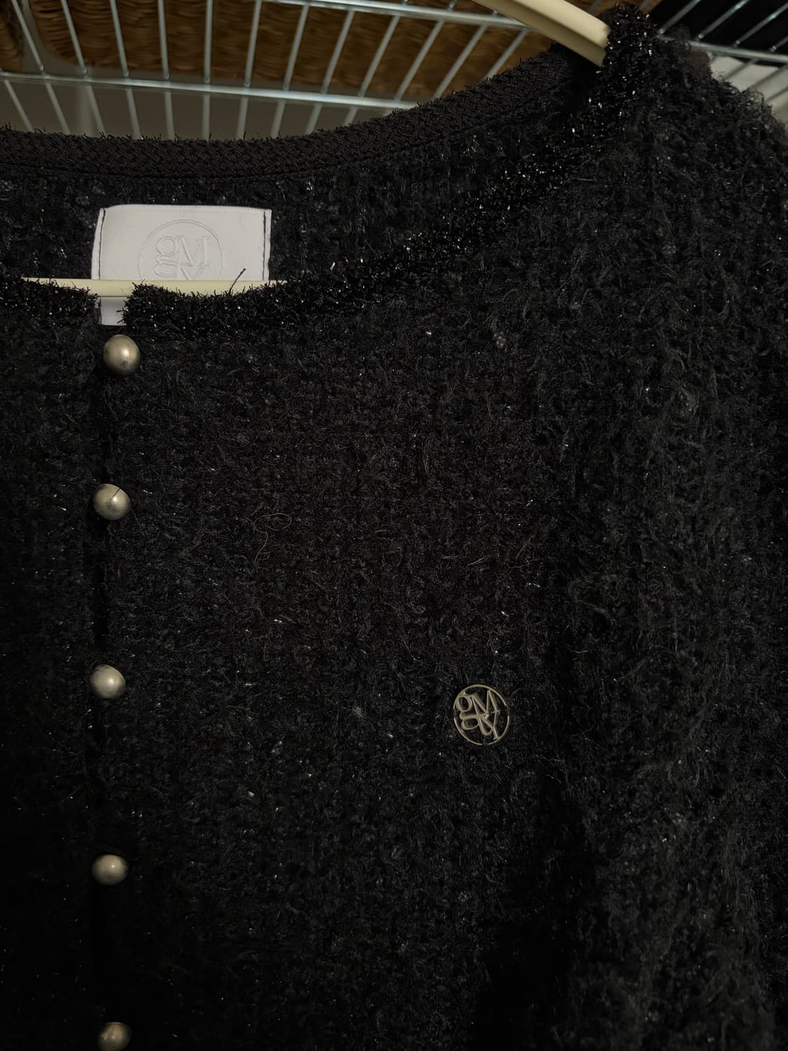 김미더영 트위드 니트 가디건 블랙 상품이미지4