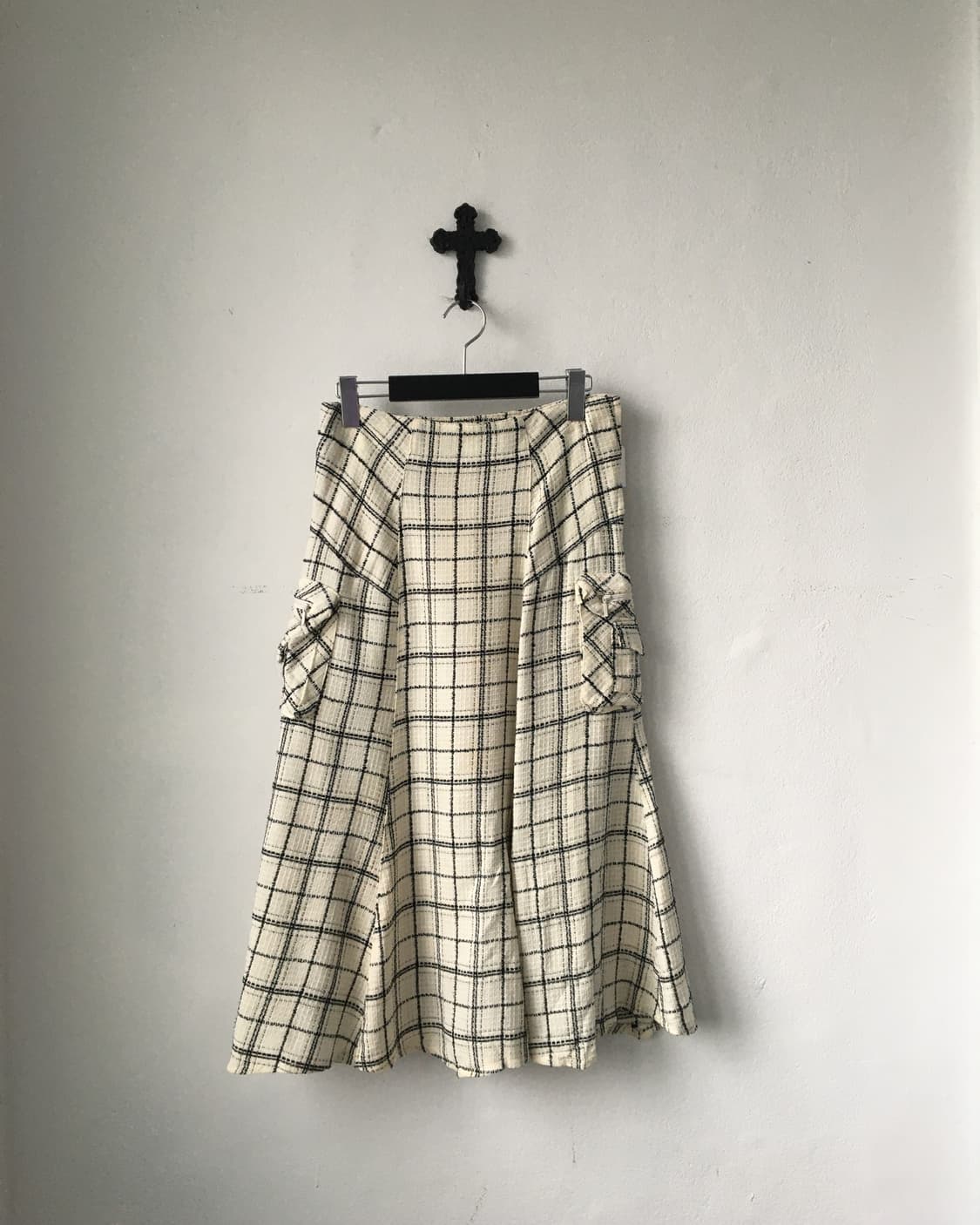 Pocket point chek pattern skirt 상품이미지1