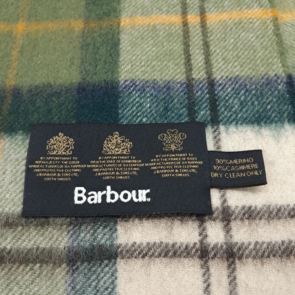 MX315 바버 그린 타탄체크 메리노 캐시미어 목도리 머플러 상품이미지6