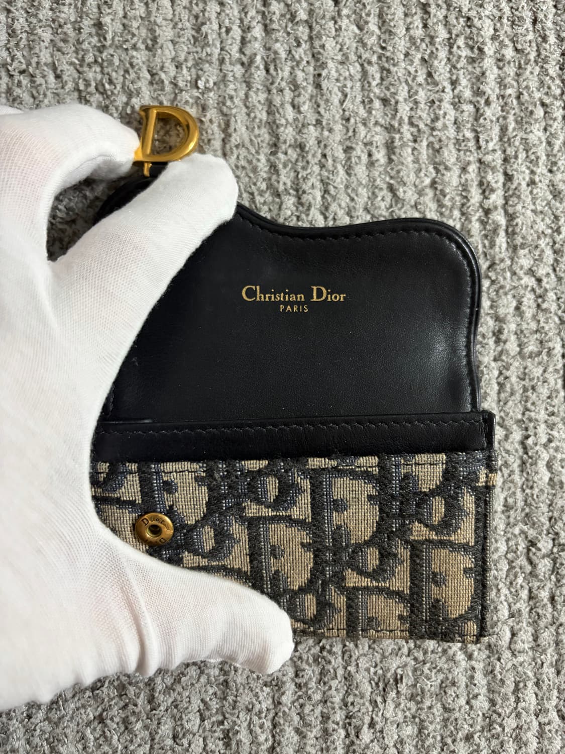 디올 오블리크 새들 카드지갑 상품이미지5