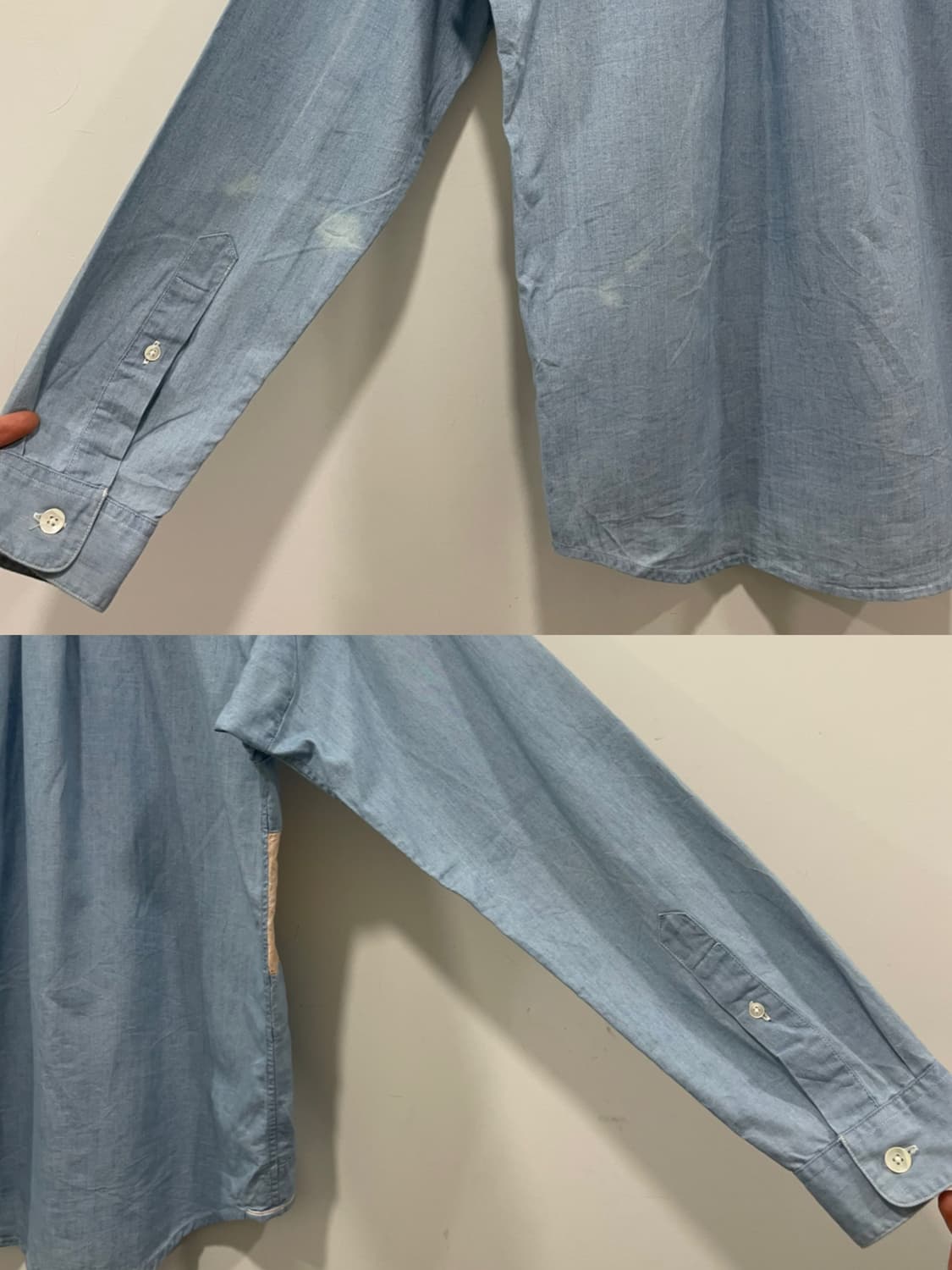 nanamica 나나미카 샴브레이 패치워크 긴팔셔츠 상품이미지10