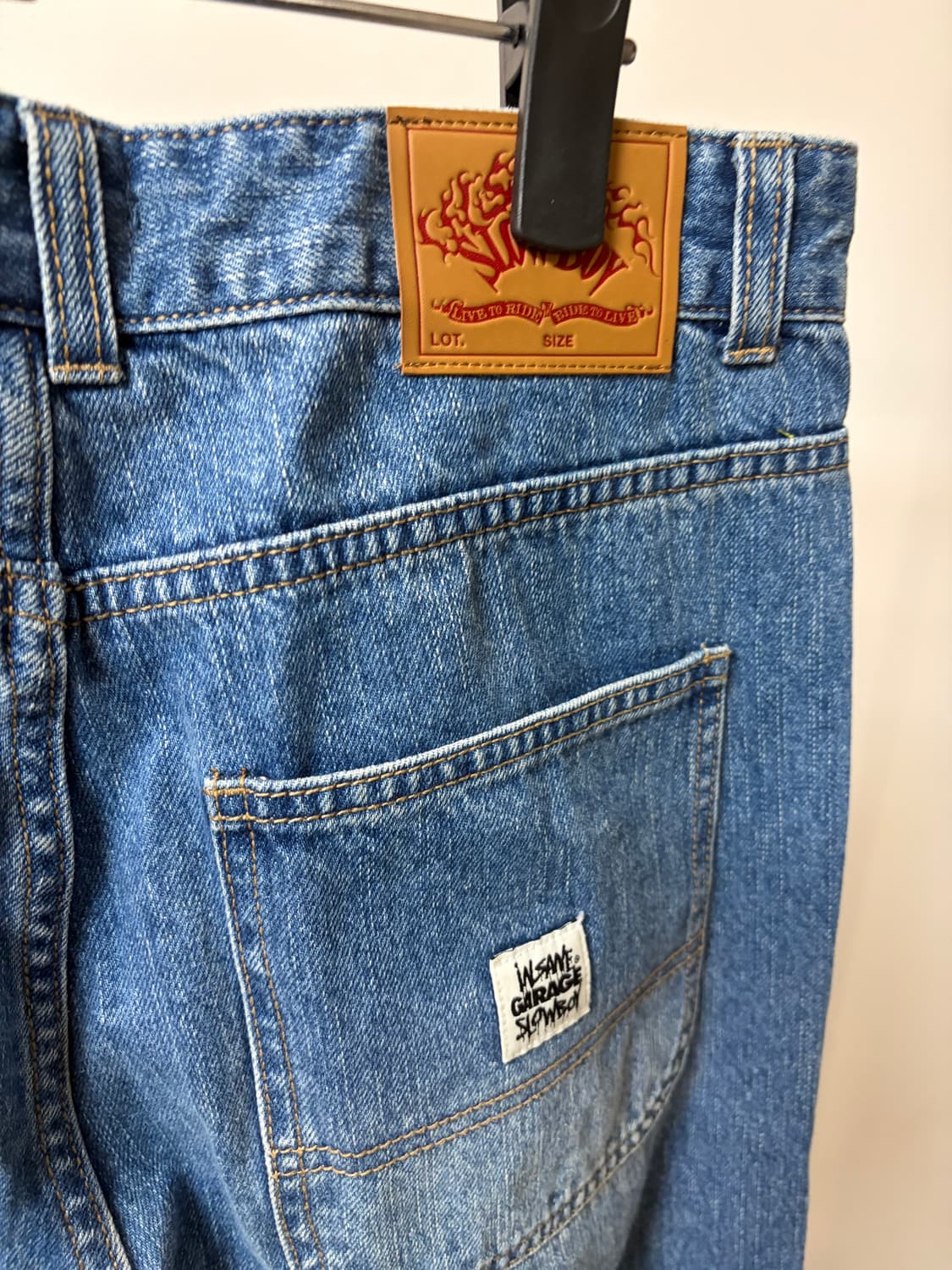 (30) 인세인개러지 x 슬로우 보이 콜라보 벌룬핏 데님 팬츠 상품이미지5