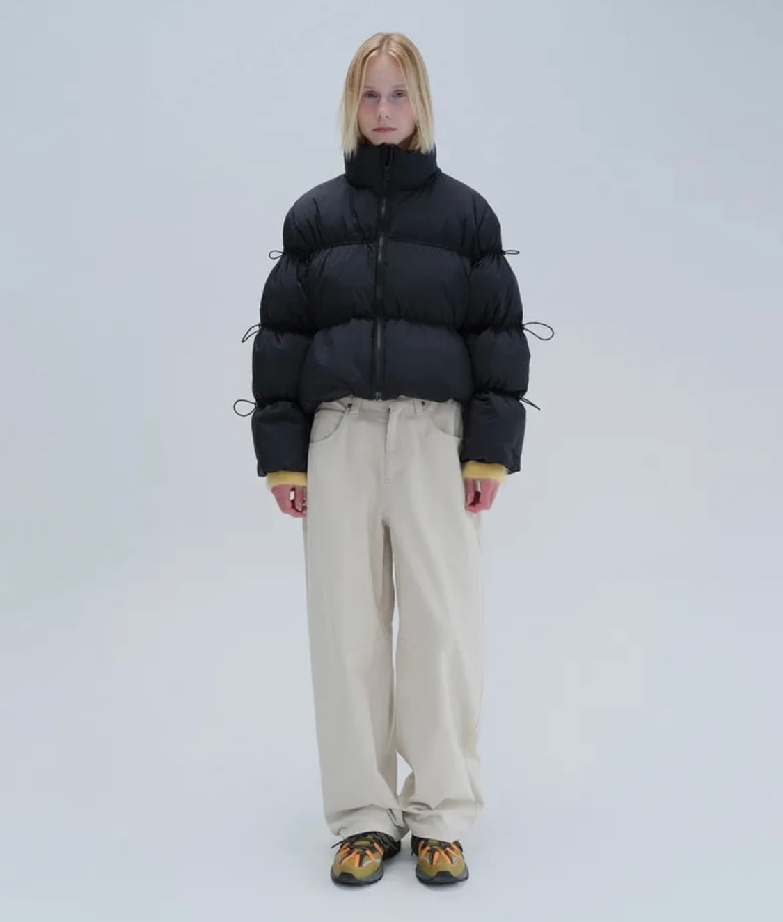 다이애그널 패딩 STOPPER SHORT PADDING (black) 상품이미지4