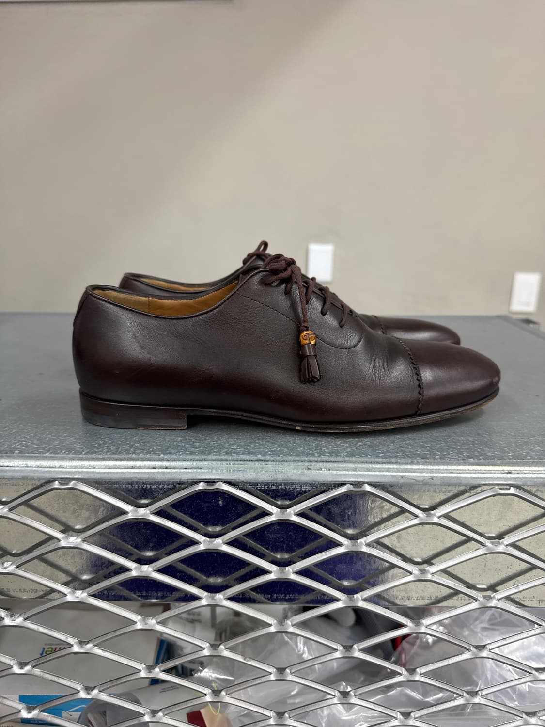 구찌 레더 옥스포드 브라운 6 상품이미지5